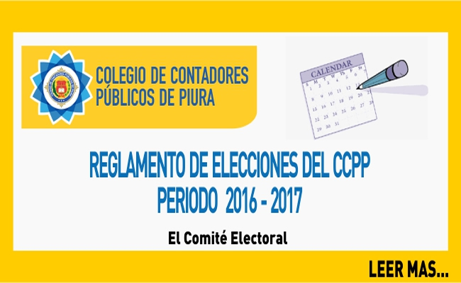 REGLAMENTO ELECCIONES CCPP PERIODO 2016 2017