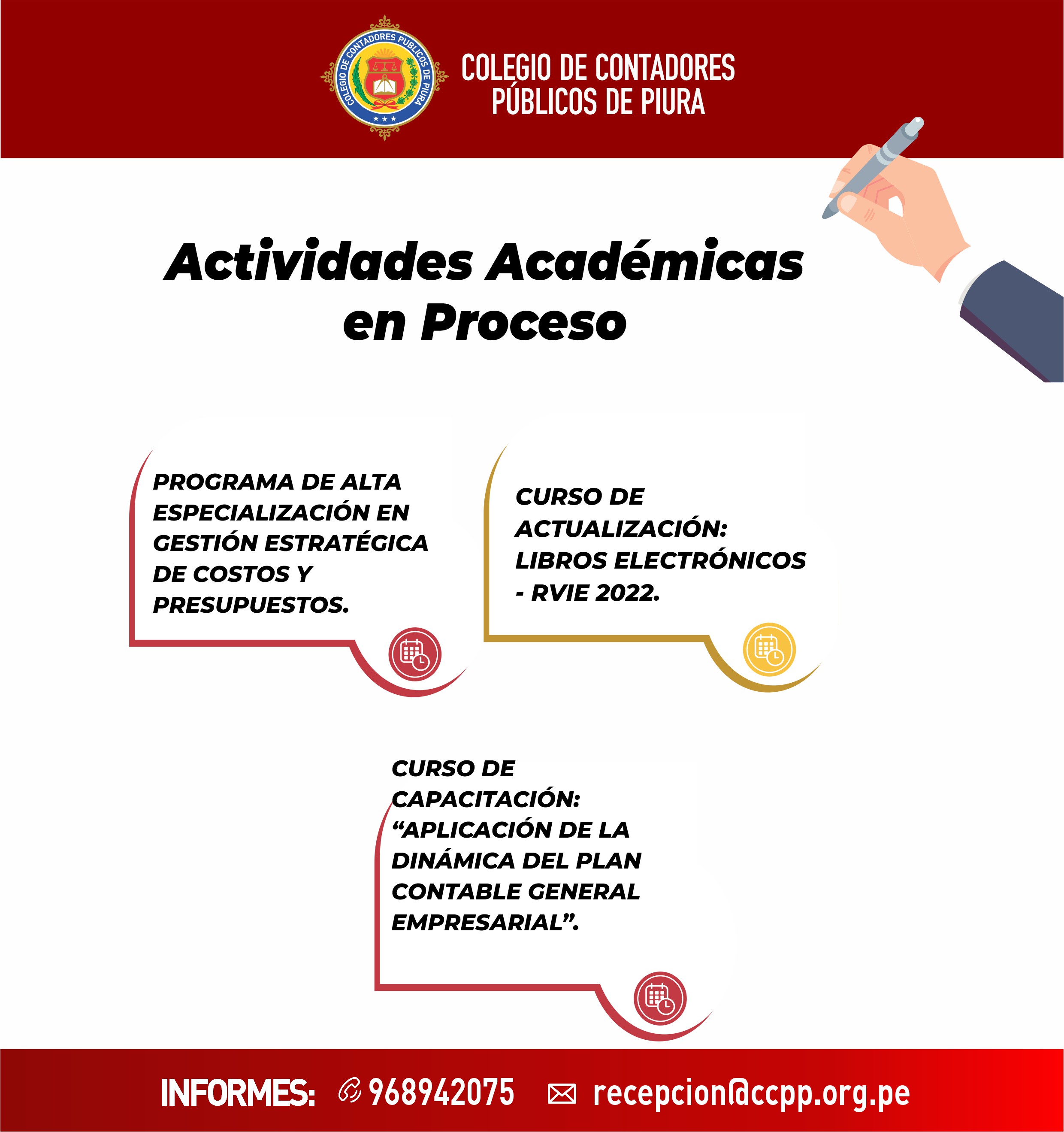actividades academicas proceso abril